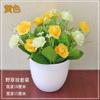 Artificial Silk Flower Potted Plant Desktop Decor Home Office Interior Styling Small Fake Floral Arrangement