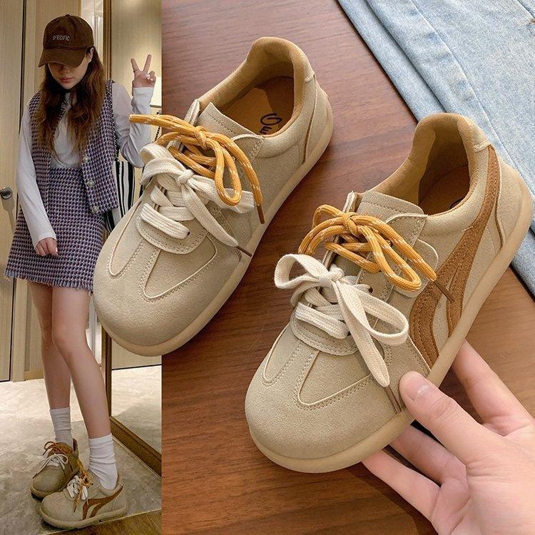 American retro German training shoes women's 2025 autumn new soft-soled sports and leisure versatile light leather board shoes trendy shoes