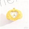 Fashion Retro 18K Gold Plated Stainless Steel Mini Finger Watch with Adjustable Elastic Strap Women's Accessories, Festiv