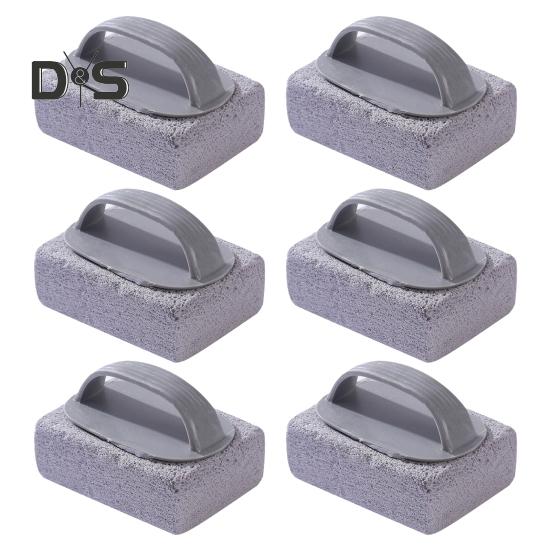 3/6 Pcs Cleaning Bricks Hand-Held Pools Pumice Stone Stove Cleaning Block with Handle Swimming Pumice Ovenware Scrubbing Stone Rust Lime Calcium