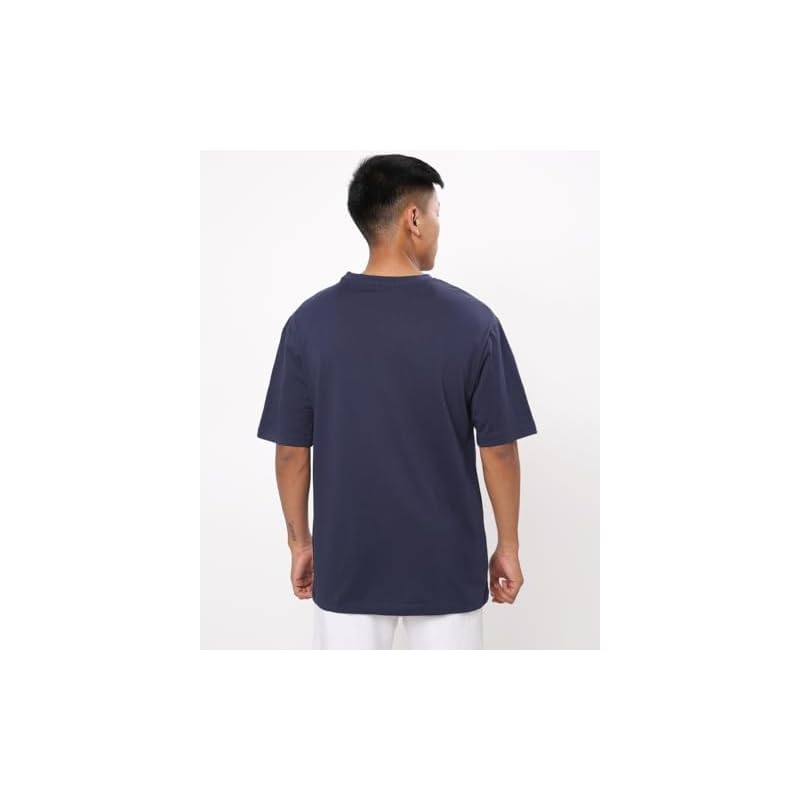 Bewakoof Men' Peace Out Astronaut Graphic Printed % Cotton TShirt Oversized Fit, Round Neck, Half Sleeves