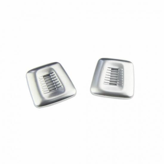 2PCS For BMW 3 4 Series GT 2013- Car Roof Microphone Cover Trim ABS Silver