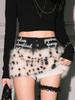 2026 Women's Leopard Print Low-Waist A-Line Mini Skirt – Spicy American Style, Plush, Anti-Exposure, Hip-Hugging