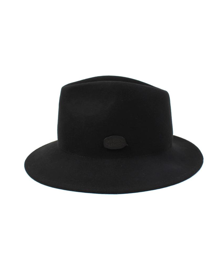 Yunibeosyeolkemiseuteuli Black Metal Short Wool Fedora Bk Metal Short Fedora