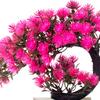 Künstlicher Bonsai Kompakt Dekorativ Farbenfroh Schön Kunstblumen-Bonsai mit Topf Schreibtisch