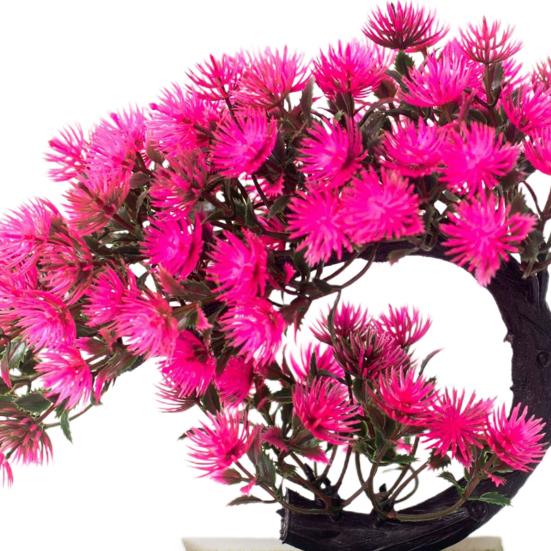 Fake Bonsai Compact Decorative Colorful Beautiful Artificial Flower Bonsai with Pot Desktop