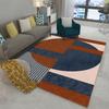 Nordic Carpet INS Style Living Room Rug Sofa Coffee Table Mat Bedroom Full Room Coverage Stain-Resistant Simple Geometric Grid