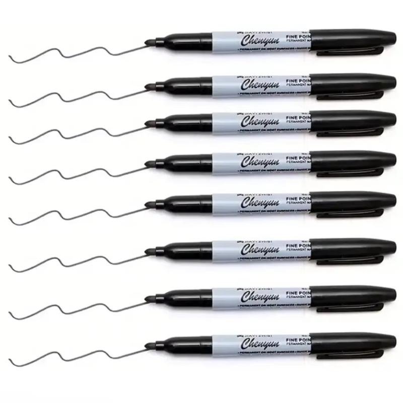 Hot Sale 1Set Black Permanent Marker Pens, Fine Tip, Waterproof, Quick Drying Outlining Drawing Pen Marker Pen