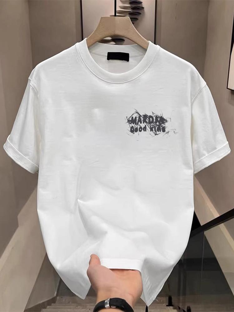 2025 Summer New Fantastic Mens 100 Pure Cotton and Pure Colour of ColthesTShirt for Men Quick Drying Comfortable TShirt