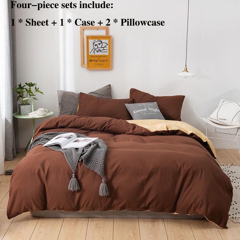 Surrounded and Simple Bed Four-piece Pillow Sleeve Sheets Are Sets Set of Home Bedding 1.8 M 2 Meters Double Bed
