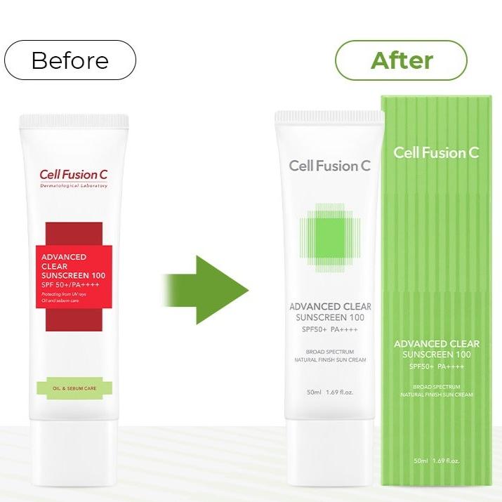 Cell Fusion C Protetor solar transparente avançado FPS50+ PA++++ 50ml