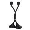 KX4B Suporte de Metal Preto Candelabro Alto Suporte para Jantar à Luz de Velas