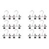 HHO-48Pcs Adjustable Stainless Steel Shoe Rack Pants Folder Boot Hanger Holder Portable Travel Laundry Hook Hanging Clip
