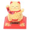 Cat Decoration Solar Power Arm Waving Fortune Cat Decorative Wealth Welcoming Cat Ornament for Car