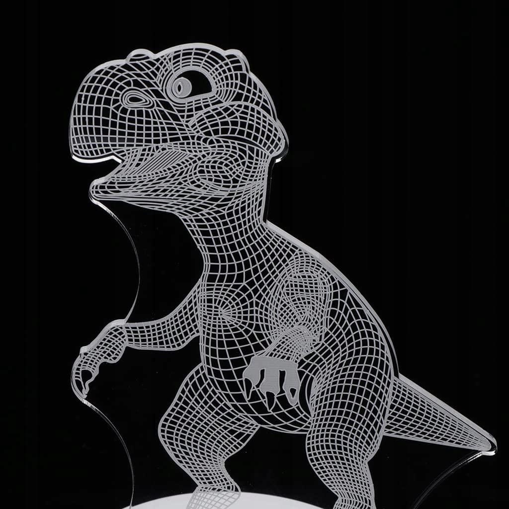 Children's Lamp In the Shape of a Dinosaur LED 3D 3 Light Modes Engraved