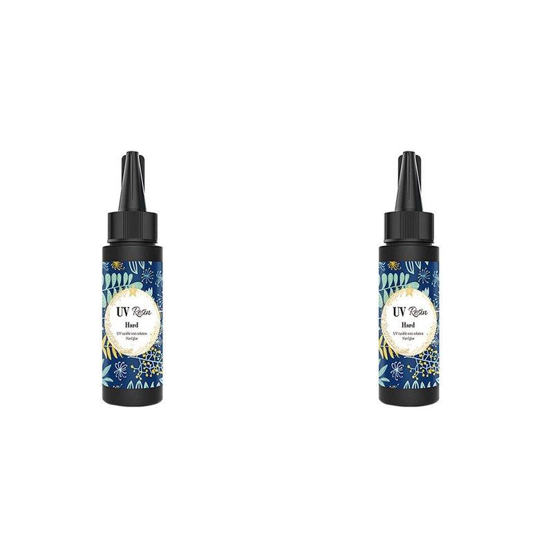 A58Z 2X Hard UV Resin Glue Clear Ultraviolet Curing Quick Drying Epoxy Resin UV Glue DIY Jewelry Making Tools, 50G