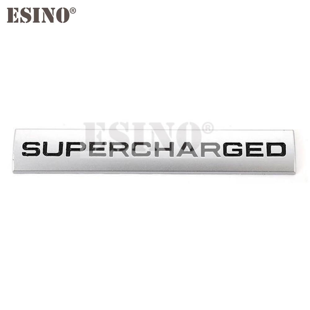 Car Styling Supercharged Logo 3D Metal Chrome Zinc Alloy Emblem Badge Decal Auto Accessory for Land Rover Ranger Rover XS4
