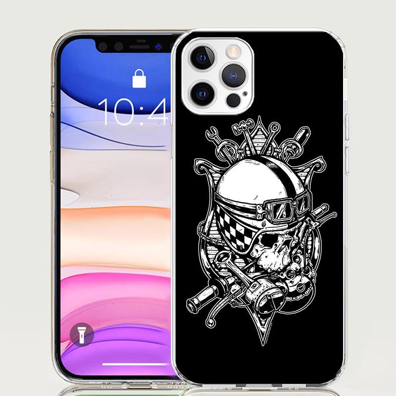 Motorcycle Gear Phone Case For Iphone 11 12 13 Mini 14 15 Plus 17 Air 16 Pro Max 16E 7 8 SE Art Customized Coque Capa 11 12 13 M