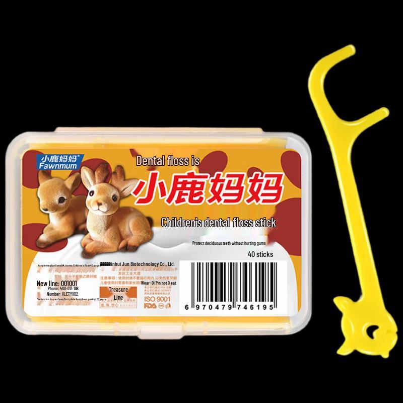 

Little Deer Mom Kids High-Fine Dental Floss Sticks