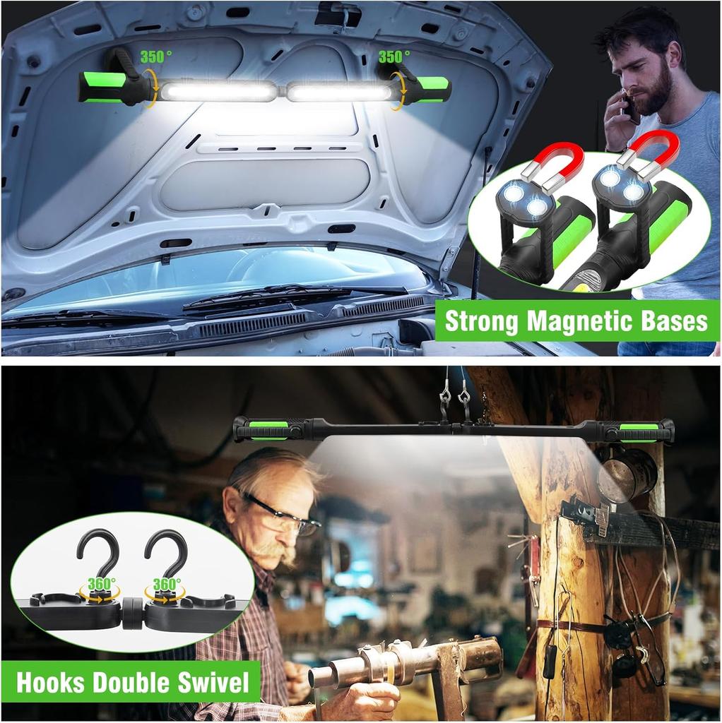 Portable LED Work Light Rechargeable Mechanic Bar Underhood Repair Emergency-Magnetic Portable LED Bar Work Light
