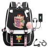 Toy Story 5 Printed Canvas Backpack With Breathable Design For Middle School Students And Travel