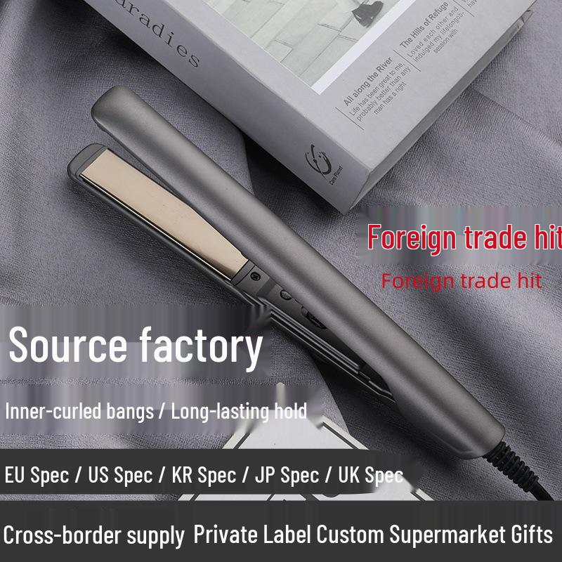Dual-Use Electric Hair Straightener & Curler - Ideal for Salon or Home Use by Men & Women.