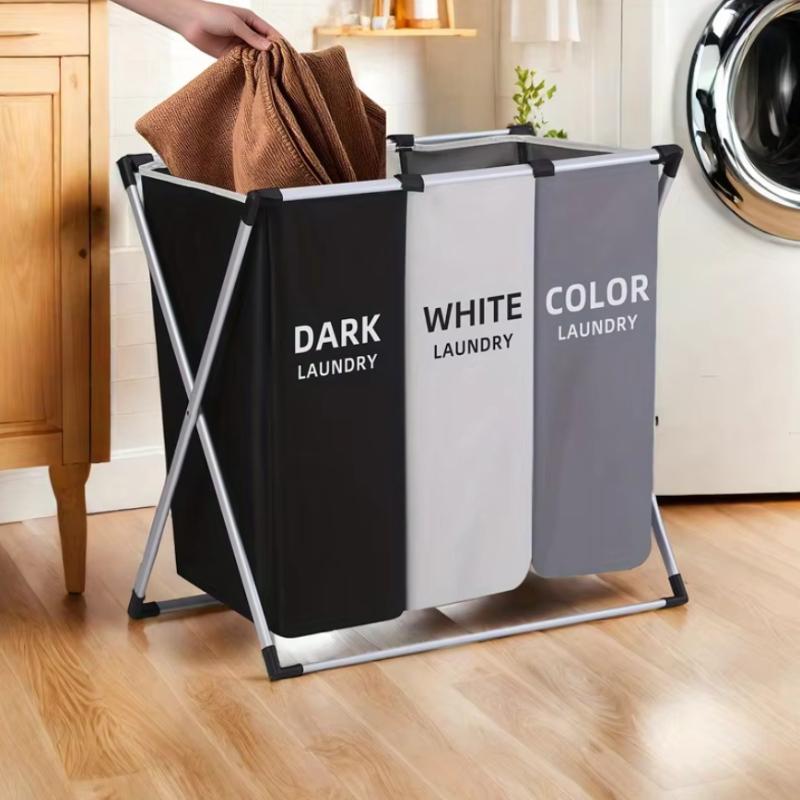 Large Laundry Basket, Freestanding Laundry Hamper, Collapsible Tall Clothes Hamper with Handles for Dirty Clothes