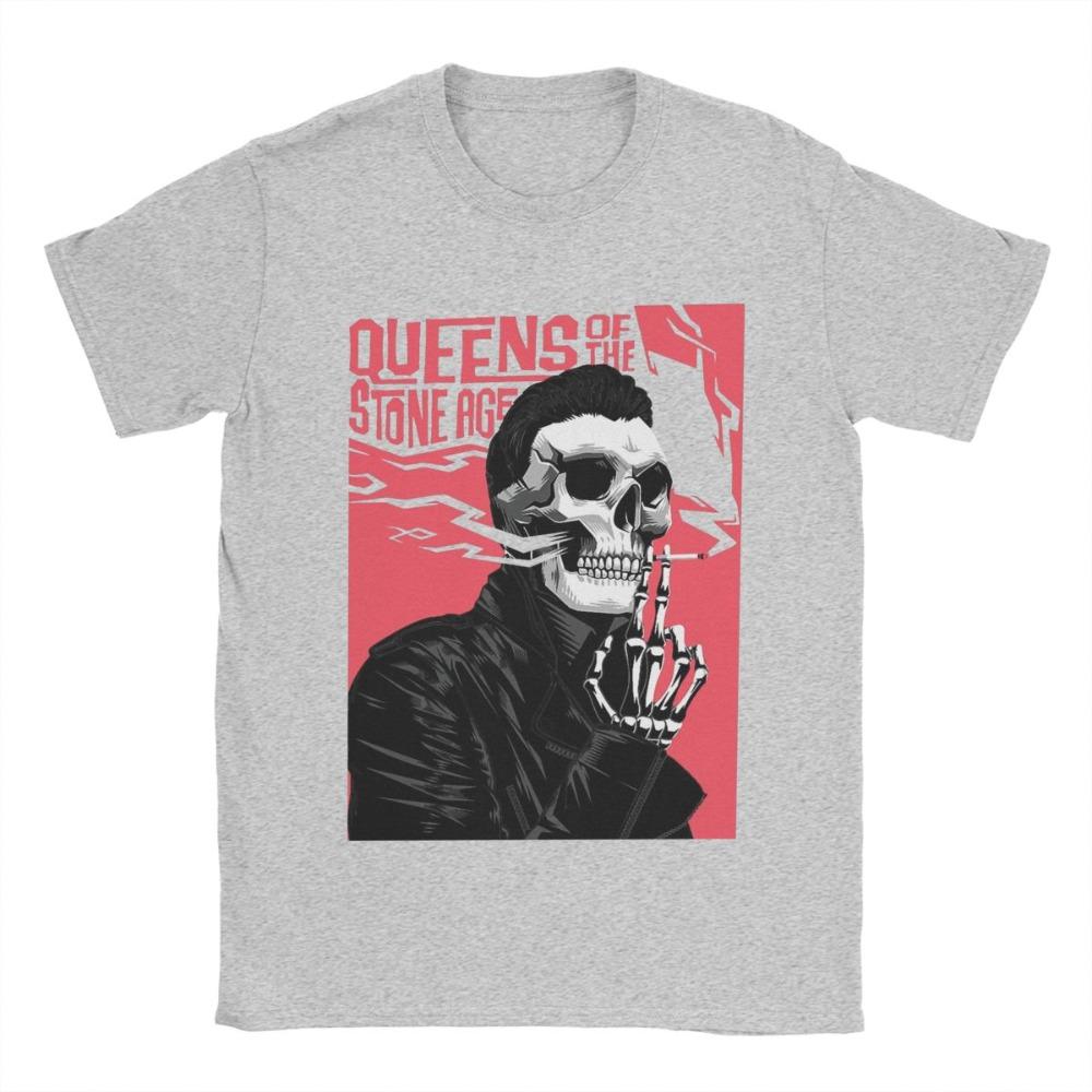 2025 Humoristisk Queens of The Stone Age Like Clockwork T-skjorte Menn O-hals Bomulls-t-skjorte Kortermet T-skjorte Topper