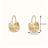 Romantic Flower Ball Dangle Earring For Women Sweet Zircon Flower Drop Earring Elegant Fashion Girl Party Jewelry Gifts