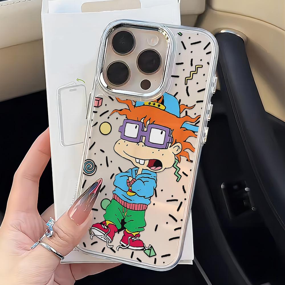 

Смешной мультяшный чехол для телефона Rugrats для iPhone 17 16e 16 15 14 13 12 11 mini Pro Max X XR XSMAX 8 7 Air Plus Прозрачный чехол iPhone 11 ProMax