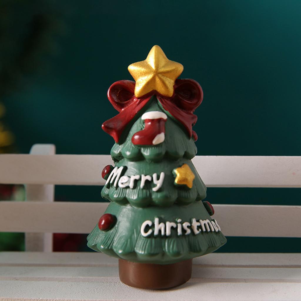 Desktop Resin Christmas Miniature Portable Movement Wonderful Table Top Decor Suitable for School Shop