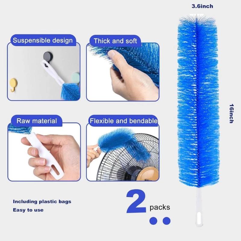 Flexible Fan Dust Brush Microfiber Eco-Friendly Cleaning Tool for Home Car Interior Household Daily Cleaning