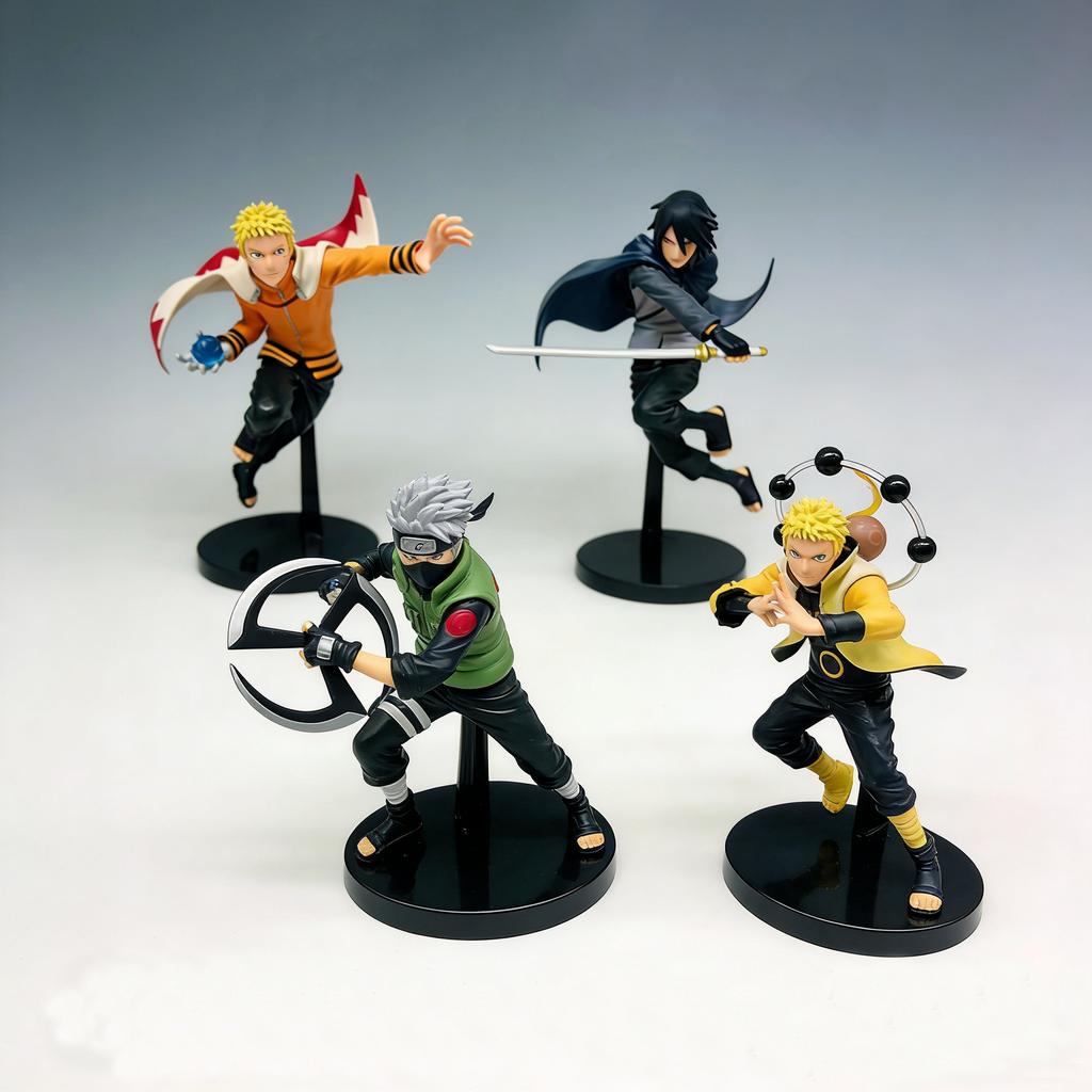 19Cm Anime Naruto Sasuke Kakashi Uzumaki Gaara Action Figures Cartoon Pvc Collectiable Model Toys Kids Boys Birthday Gifts