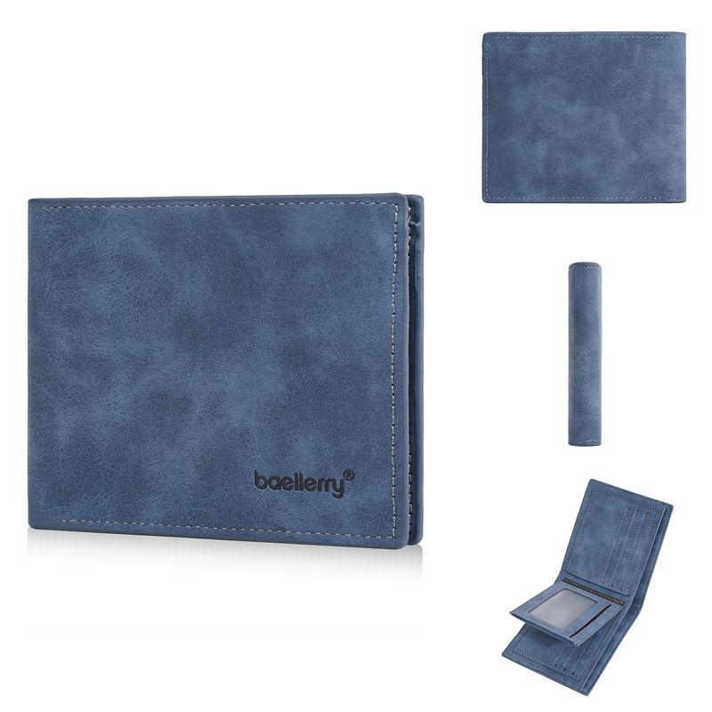 Baellerry Men Short Wallets Casual Design Business Card Holder Fashion Money Pack Purse