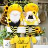 Long-Legged Sunflower Bee Gnome Doll Ornament