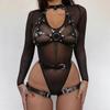 Sexy Lingerie Fetish Leather Bondage Straps Adult Sex Toys Hollowed Out Wearable Bondage Outfit For Couples Passionate Nights