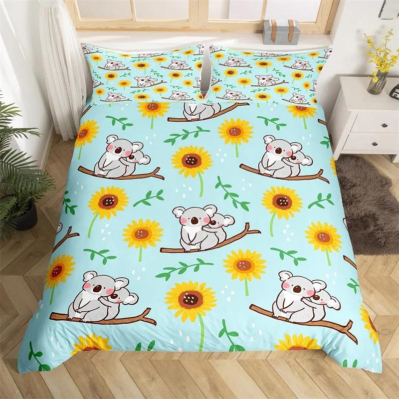 Cartoon Animal Duvet Cover Set Cute Pet Dog Twin Full Queen King Bedding Set Lovely Animal Print Comforter Cover With Pillowcase