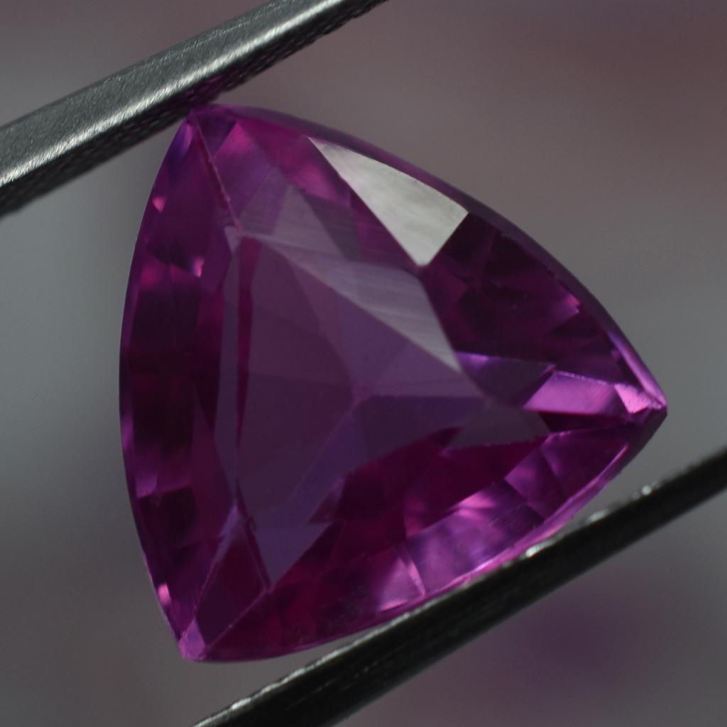 Trillion Cut Ceylon Pink Sapphire 6.70 Carat Natural   Loose Gemstone