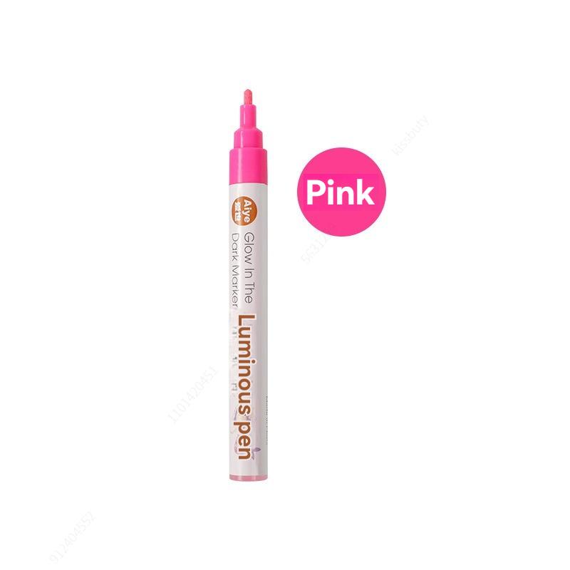 

1PC Fluorescent Pens Highlighter Colorful Paint Pen Glow in The Dark Bright DIY Luminous Marker Pen Craft Pen for Drawing рожевий
