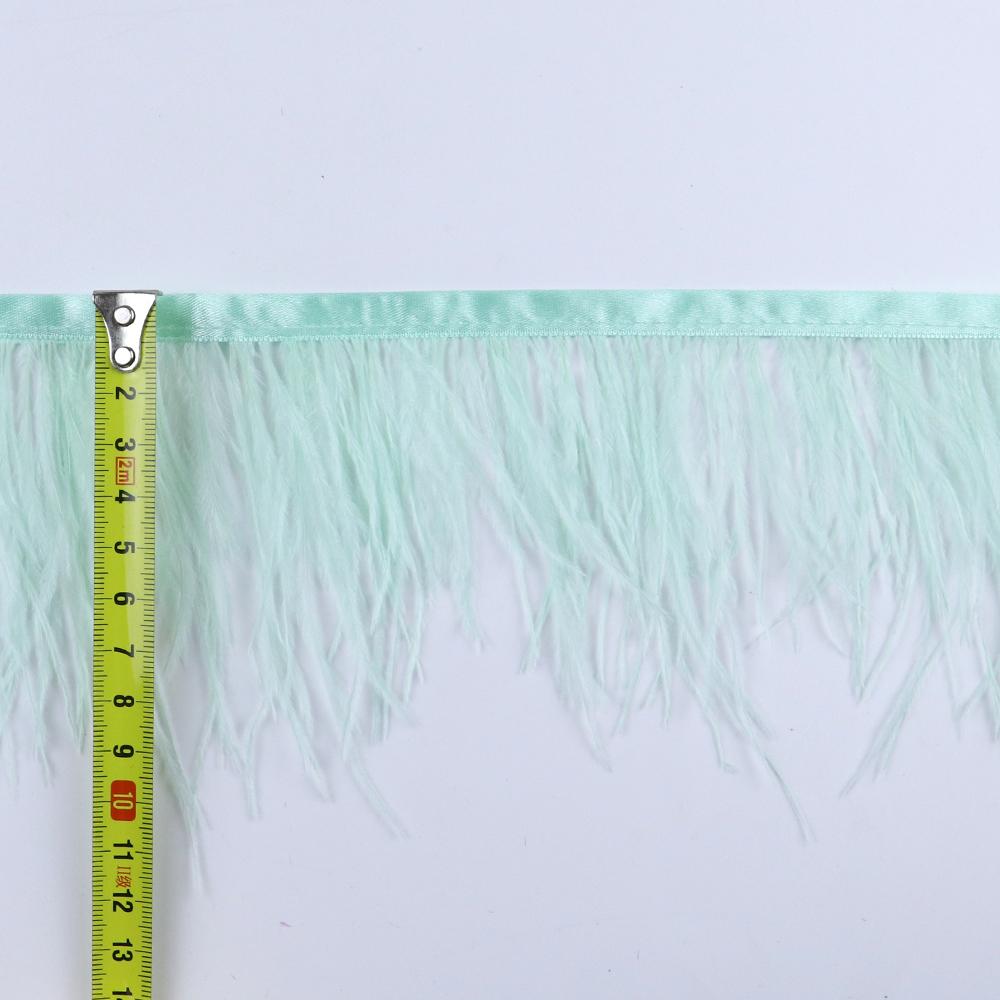 Feather8-10cm Light Purple Ostrich Feather Trims 1m 5m 10m for Crafts High Quality Plume Fringe Cosplay Festivals Clothing Ribbon Decor