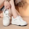 Casual Sports Shoes Women Spring Autumn Soft Leather Sole Comfortable Leather Shoes Versatile Thick Sole White Shoes Fashionable