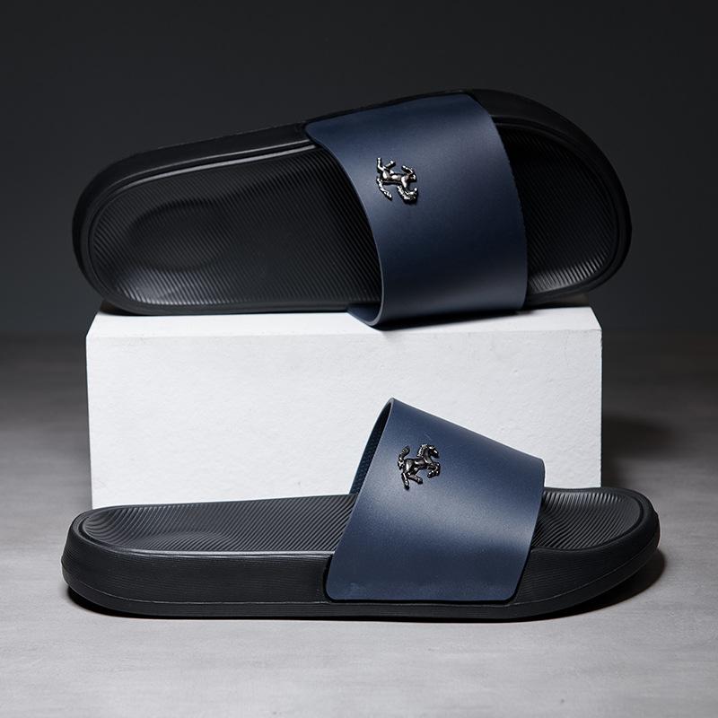 Summer Men's Slippers Flat Slip On Open Toe Casual Slippers Home Mute Slides Outdoor Beach Sandal Shoes for Men Sandalias Hombre