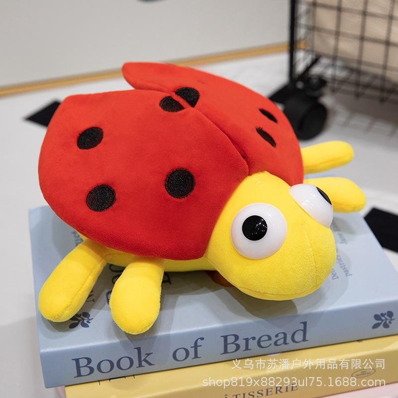 

Cute Luminous Insect Little Bee Seven-Star Ladybug Doll Simulation Ladybug Throw Pillow Funny Children 22cm0.18kg