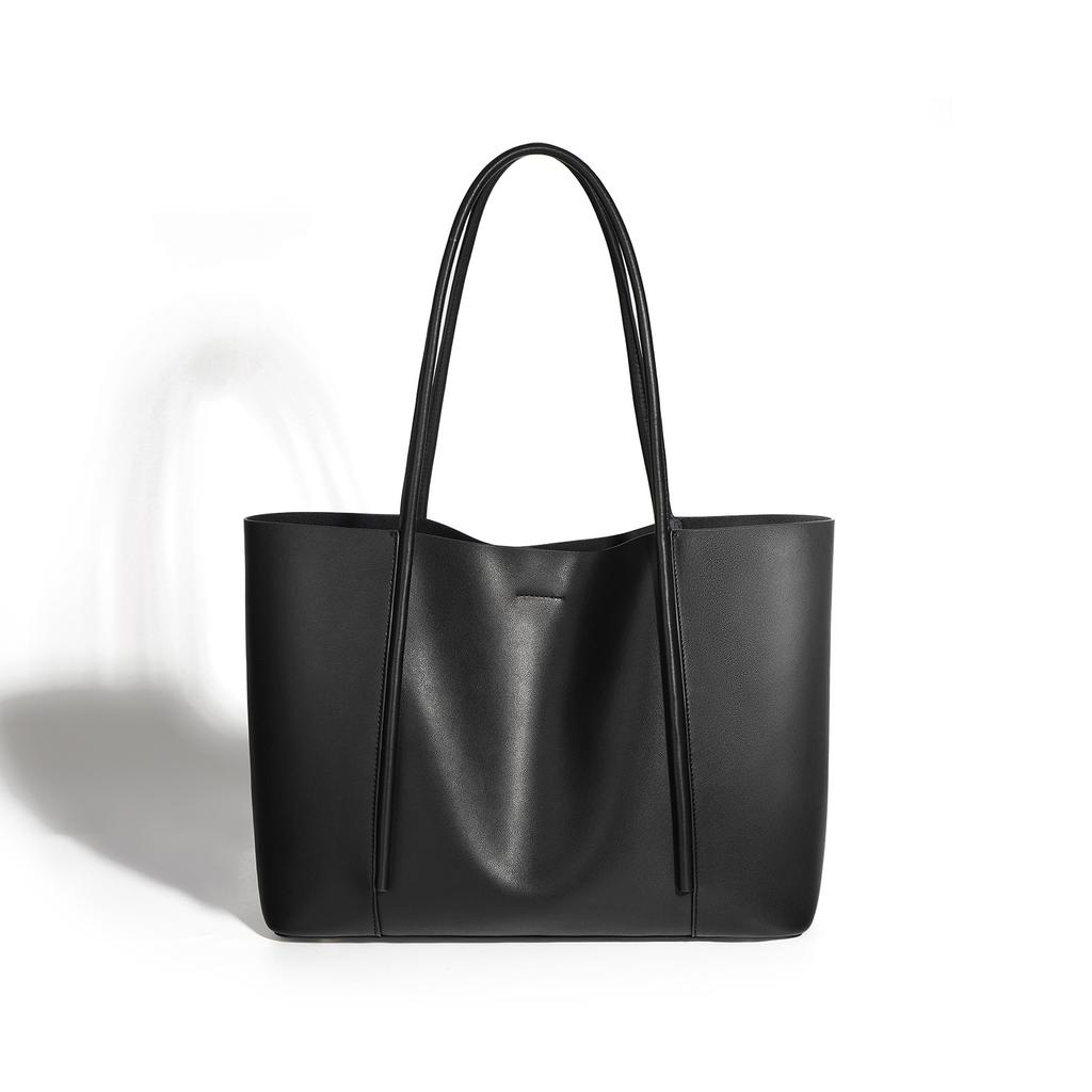 Leather Tote Bag Portable Large Bag Simple Large Capacity Commuter Women's Bag
