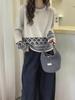 Women's Retro Jacquard Knit Wool Sweater - Loose, Thickened, Long Sleeve, Round Neck for Autumn and Winter
