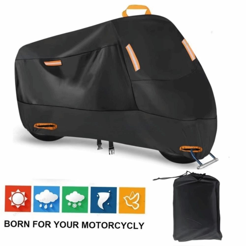 Thickened Motorcycle Cover 210D Fabric Scooter Cover Motorcycle Tarpaulin  All Season Dustproof