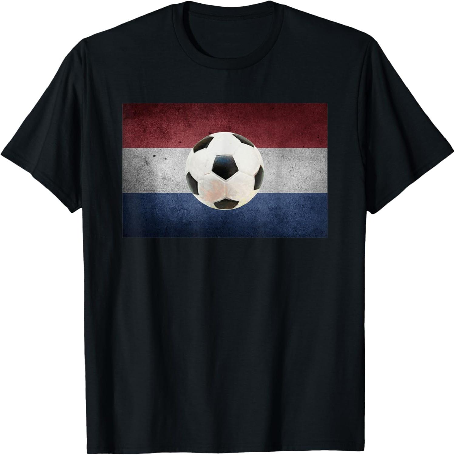 Netherlands Flag Soccer Football Holland Dutch T-Shirt S