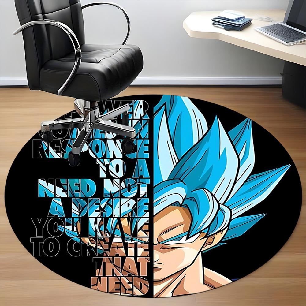 1pc Dragon Ball Office Round Area Rug, Indoor Mat Suitable For Office, Bedroom Living Room Home Decor, Room Deco, Offic a0926230