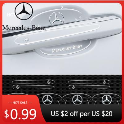 Hot Car Sticker 8pcs Car Door Handle Protection Exterior Door Bowl Stickers Styling Accessories For Mercedes Benz W213 W205 X253