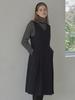 Nonlocal Wool Blend Pleats Dress - Navy